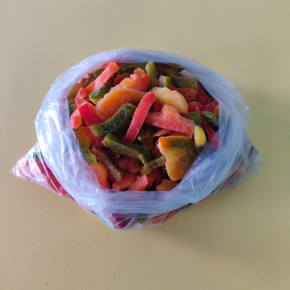 Mixed color peppers